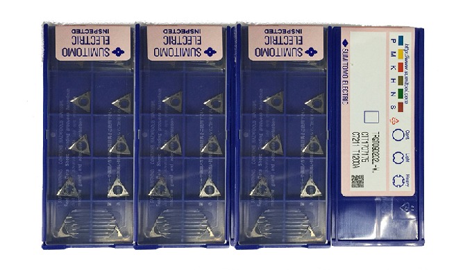 Triangle positive rake (3-corner) design, sharp cutting edge, low cutting force Left-hand (L) geomet...