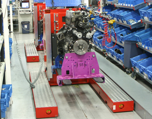 AGV for assemblyThe AGV system for final assembly consists of ten automated vehicles using inductive...