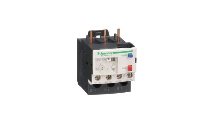 Relais de protection thermique à réarmement manuel ou automatique de 0,1 à 150 A, et 0,06 à 75 kW.