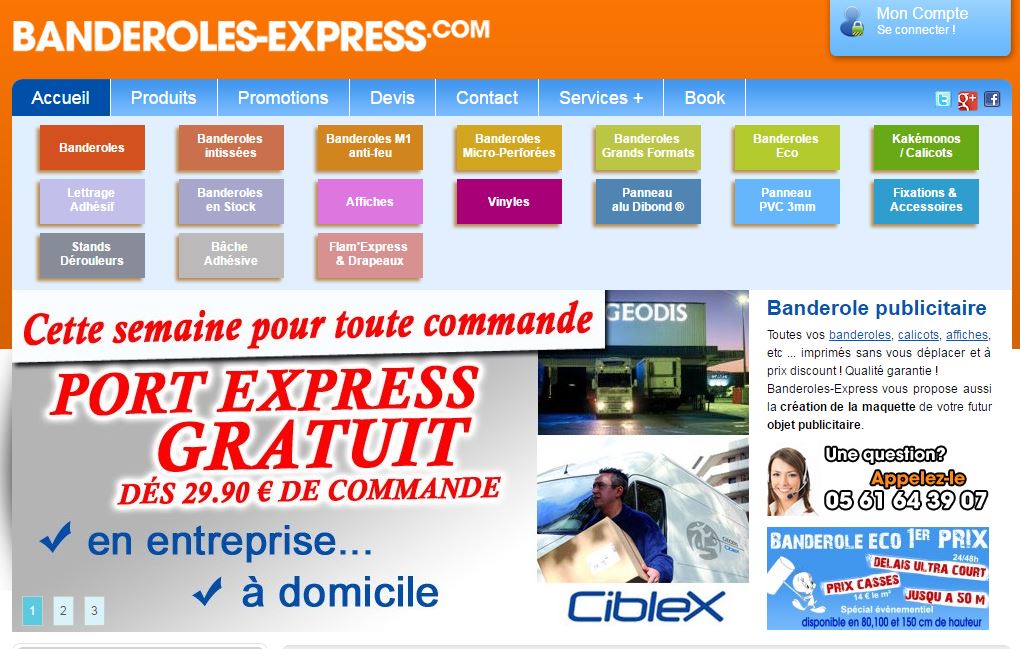 L'entreprise Banderole express est spécialisée dans la création de panneau publicitaire de très haut...