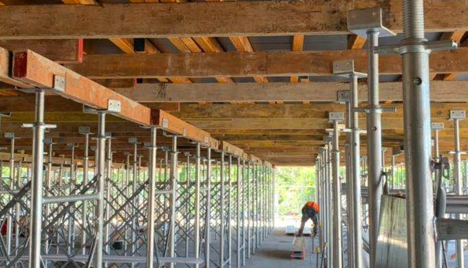 Formwork Conventional systems including: Slab shoring: H frame & V shore frame, Plywood and timb...