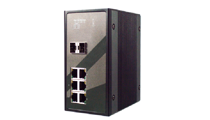 8-Port IEC 61850-3 certified Managed Gigabit switch with 2 SFP slots, IEEE1588v2 End-to-End Transpar...