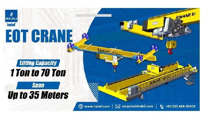 EOT Cranes - also known as bridge cranes, have parallel runways with a moving bridge that covers a g...
