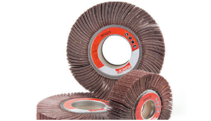 Cepillo abrasivo de núcleo Las laminas abrasivas de tela Corindón soporte X-Flex están fijadas radia...