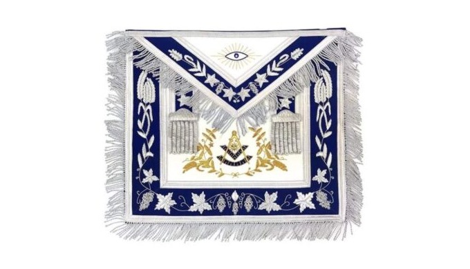 Masonic Grand Lodge Past Master Apron Gold & Silver Apron Masonic Grand Lodge Past Master Apron ...