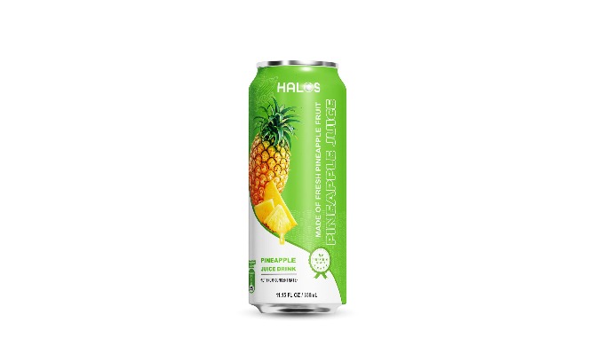 HALOS PINEAPPLE JUICE DRINK IN 330ML ALUMINUM CAN from SEN FOOD AND BEVERAGE Co, LTD is a tropical d...