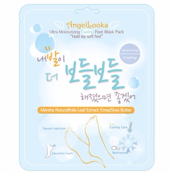 AngelLooka Cooling Foot Mask Pack Product Applications This moisture will dissolve clean white cutic...
