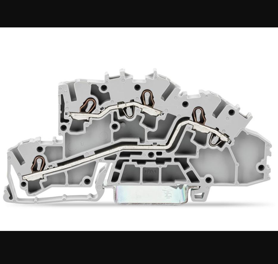 TOPJOB® S : Borne à étages; avec ouverture de manipulation; 2,5 mm²; L/L; Push-in CAGE CLAMP®; 2,50 mm²; gris