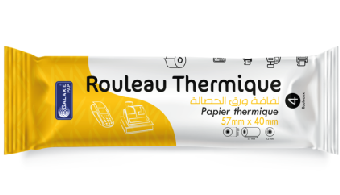 Galaxie Pap propose des rouleaux thermiques de haute qualité mesurant 57 x 40 mm, idéaux pour une ut...