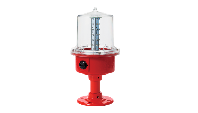 Low intensity B type aviation obstruction lights are installed onto fixed objects that are less than...