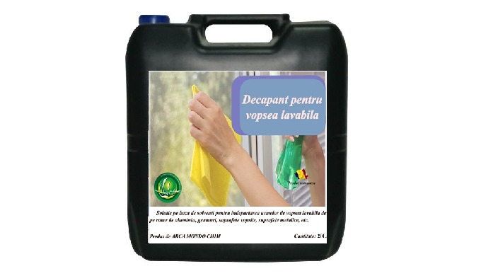 Produs destinat curatarii petelor, urmelor de vopsea lavabila de pe suprafete dure, rezistente la so...