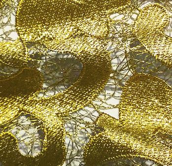 • 24K gold optimized guipure lace. Fabric for Apparel │ Interior │ Curtain │ Table cloth │ Decorativ...