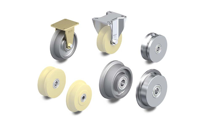 Flanged wheels and castors