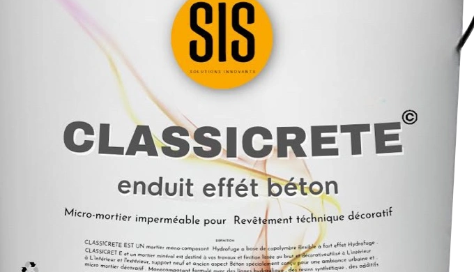 Nouveau produit - CLASSICRETE ® Enduit effet béton Comme toujours SIS ® offre des solutions innovant...