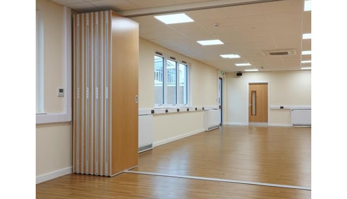 Kudos hinged sliding folding partitions, also known as folding walls, are UK manufactured to the hig...