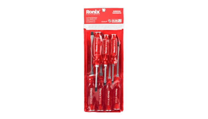 Ronix RH-2906 Hammerschraubendreher-Set enthält verschiedene Funktionen, wie verschiedene Größen von...
