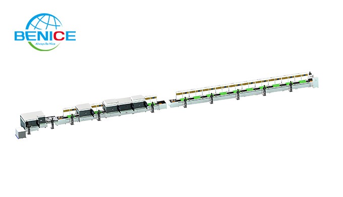 SUMMARIZE: Cylindrical assembly line includes: manual loading, sorting machine, secondary code scann...