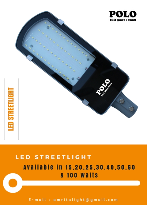 LED Street Light available in 15,20,25,30,40,50,60 & 100 WATTS.