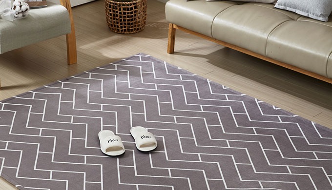 Short-haired rug carpet (Herringbone) The density of the yarn is high, so there is little infiltrati...