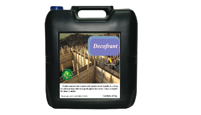 Produs concentrat emulsionabil pentru toate tipurile de cofraje. Faciliteaza desprinderea si prelung...
