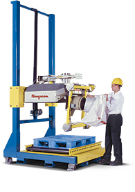SWING-DOWN® Bulk Bag Filler* lowers and pivots the fill head, stopping it in a vertically oriented p...