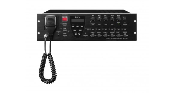 Amplificator certificat EN54-16. Poate fi montat intr-un rack standard EIA (3 unitati). Include ampl...