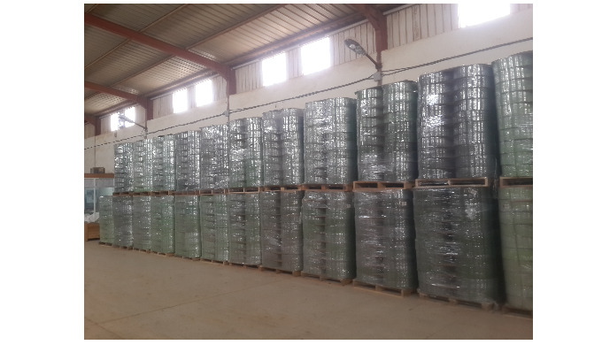 palettisation en feuillard de récupération PET pur
