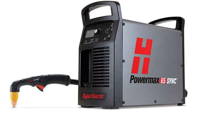 The Hypertherm Powermax65 SYNC™ is a next-generation professional grade air plasma cutter that drama...