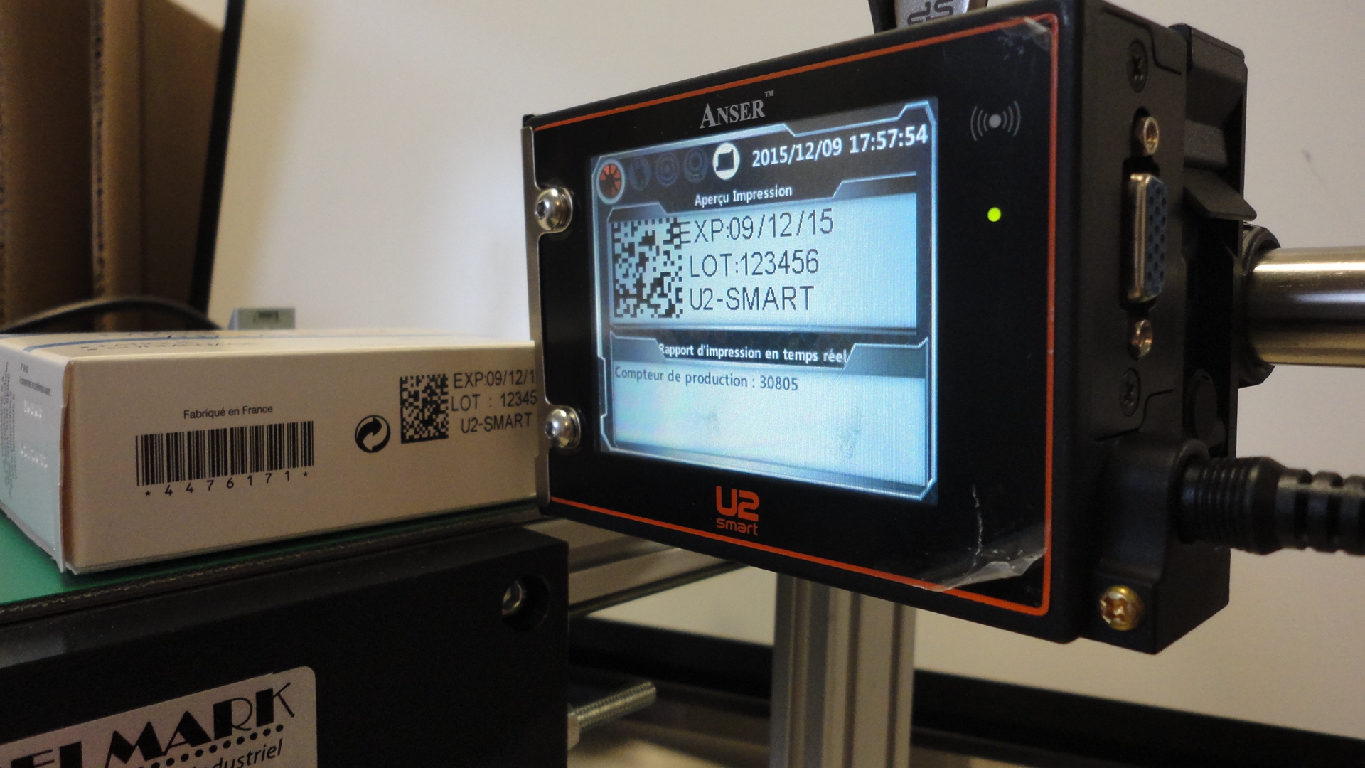 Codeur U2-SMART pour marquage carton et étiquette papier