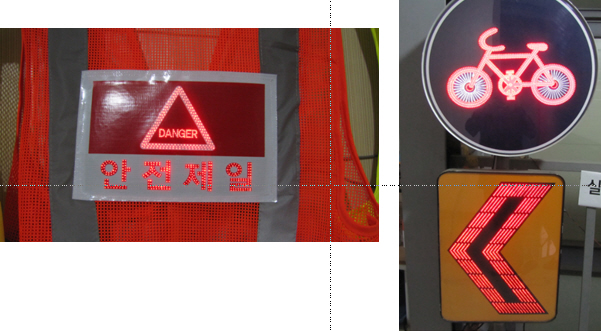 < Galaxy Jacket > Verified shapes of optical fiber attached on both sides of Galaxy Jacket pre...