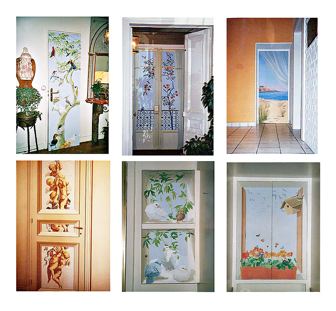 Trompe l'oeil porte et fenêtre : cet art de décoration permet à la pièce étroite ou très petite de d...