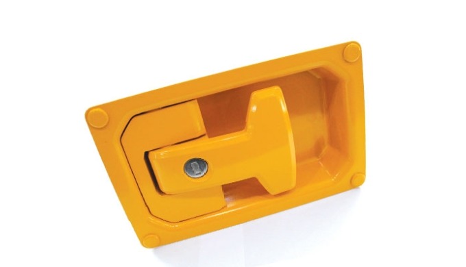 Door Lock for Construction Machines. P/N - LOBBA01-0 Size - 31X110X170 Materials - Steel Surface Tre...