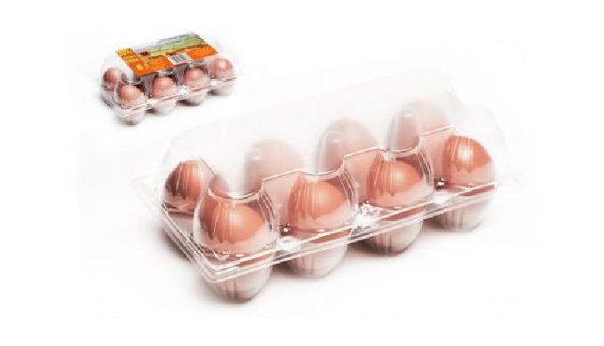 Envases para huevos. Prepack Envase transparente fabricado tanto en RPET co...