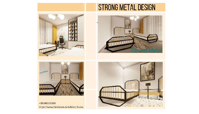 Nos structures de lits et rambardes en métal sont conçues pour allier durabilité et design élégant, ...