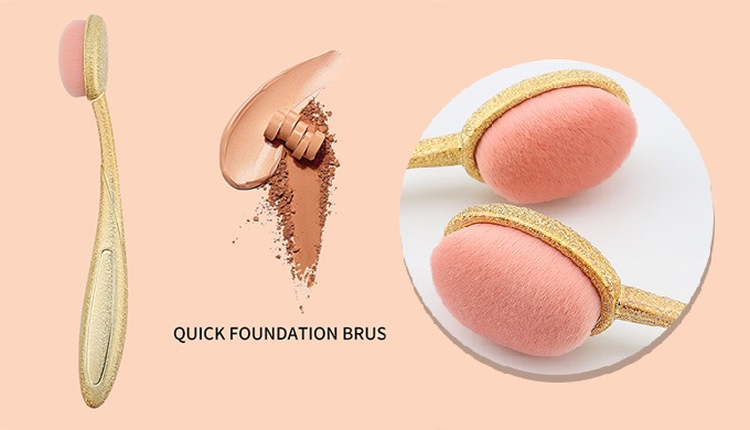 The soft bristles gently glide over your skin, allowing for quick and even foundation application. T...
