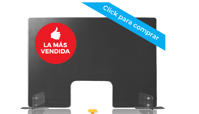 Mamparas fabricadas en metacrilato transparente de distintas medidas y formatos