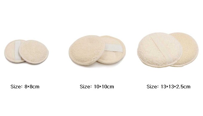 A set of bath and facial cleansing mitts and pads in various sizes and shapes. Designed for differen...