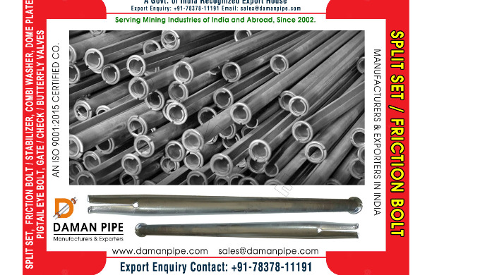 Split Set Rock Bolts Manufacturers Exporters Wholesale Suppliers in India Mohali Punjab Web: https:/...