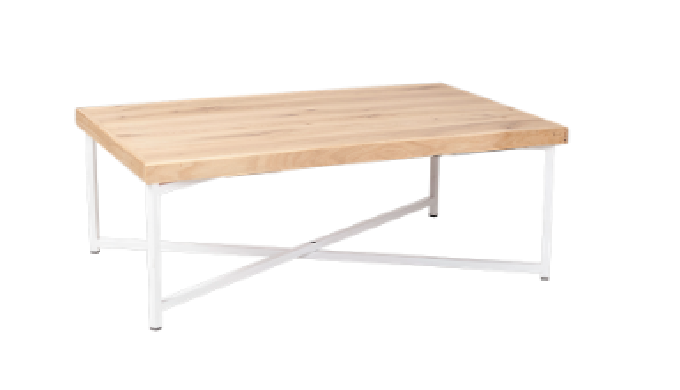 L'association bois et acier blanc apporte à ce mobilier design et modernité. Idéale pour créer une a...