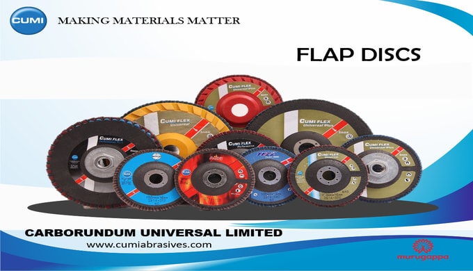CUMI manufactures flap discs, flap wheels, bore mops and spindle mops.