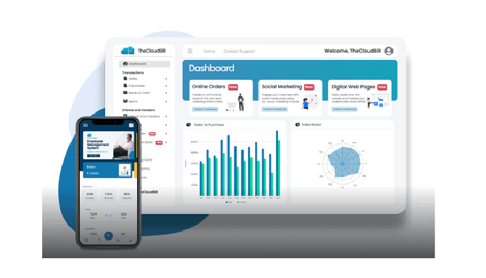 TheCloudBillTM is a SaaS product for small and medium-sized Indian businesses providing digital busi...
