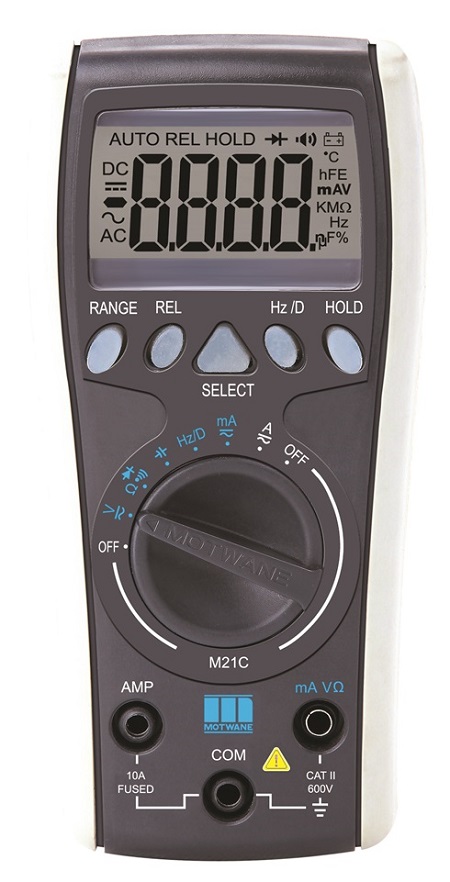 Motwane’s M21C handy is a Technician Grade, “M”-series pocket-sized, general purpose, handy Digital ...