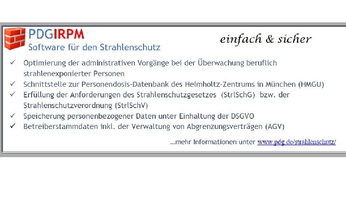 Zentrales Ziel ist die Optimierung der Überwachung von beruflich strahlenexponiertem Personal und zu...
