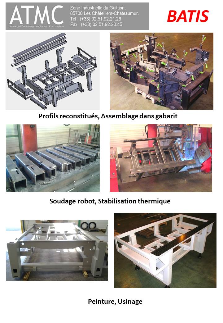 Profil reconstitué, assemblé dans un outillage, Soudage robot, stabilisation thermique, peinture et ...