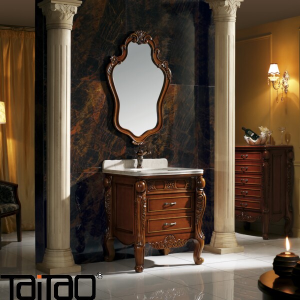 European Style Hand Carved Oak Bathroom, Euro Style Bathroom Vanity