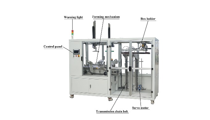 Application Fully Automatic tray erector machine widely used in electronic products, e-commerce prod...