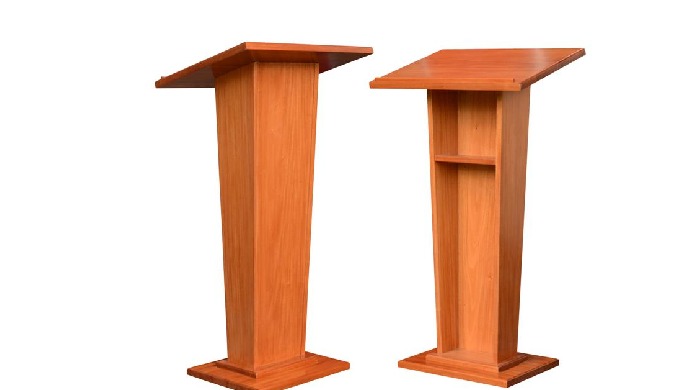 This is a stunning traditional wooden lectern made from solid Indonesian mahogany wood. This is a ta...