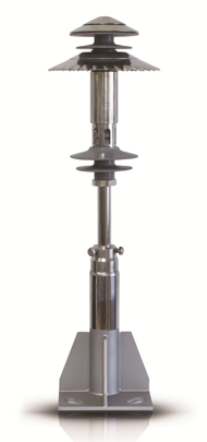 The conventional Franklin lightning rod intercepts the lightning, induces the lightning current and ...