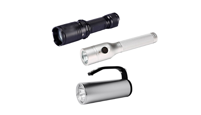 The explosion-proof flashlight is guarded with an aluminum shell that protects the product from expl...