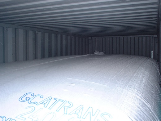 System of flexible packaging for the transport of liquid food